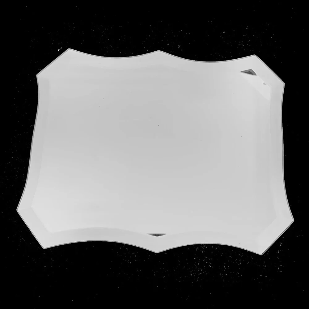 Sheild Shaped and Beveled Glass Wall Mirror 10 X 8 in Horizontal Decor Gallery
